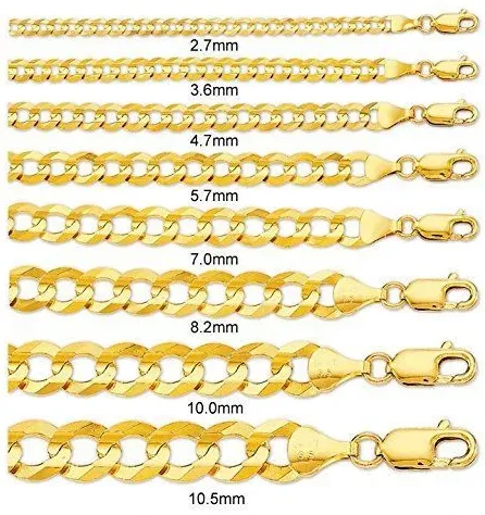 10K 3mm Diamond Cut Solid Curb Link Bracelet