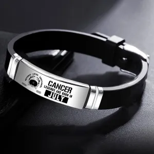 12 Zodiac Sign Constellation Stainless Steel Silicone Band Adjustable Bracelet Bangle
