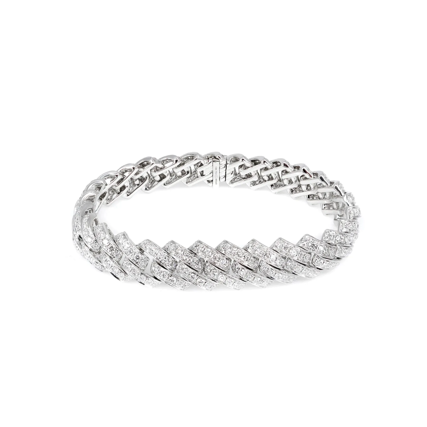 18K White Gold Tdw. 8.60CT Diamond Bracelet - 20729608