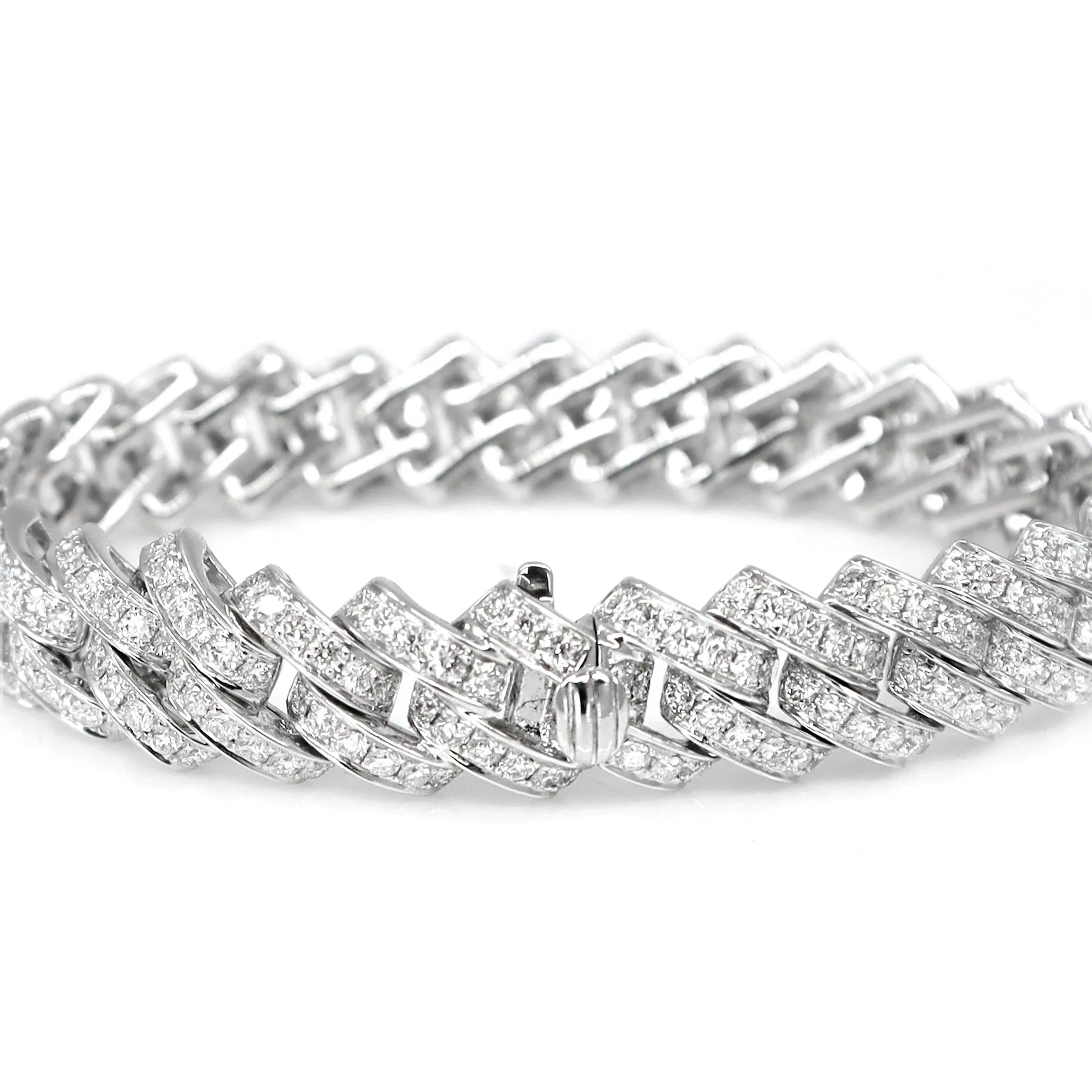 18K White Gold Tdw. 8.60CT Diamond Bracelet - 20729608