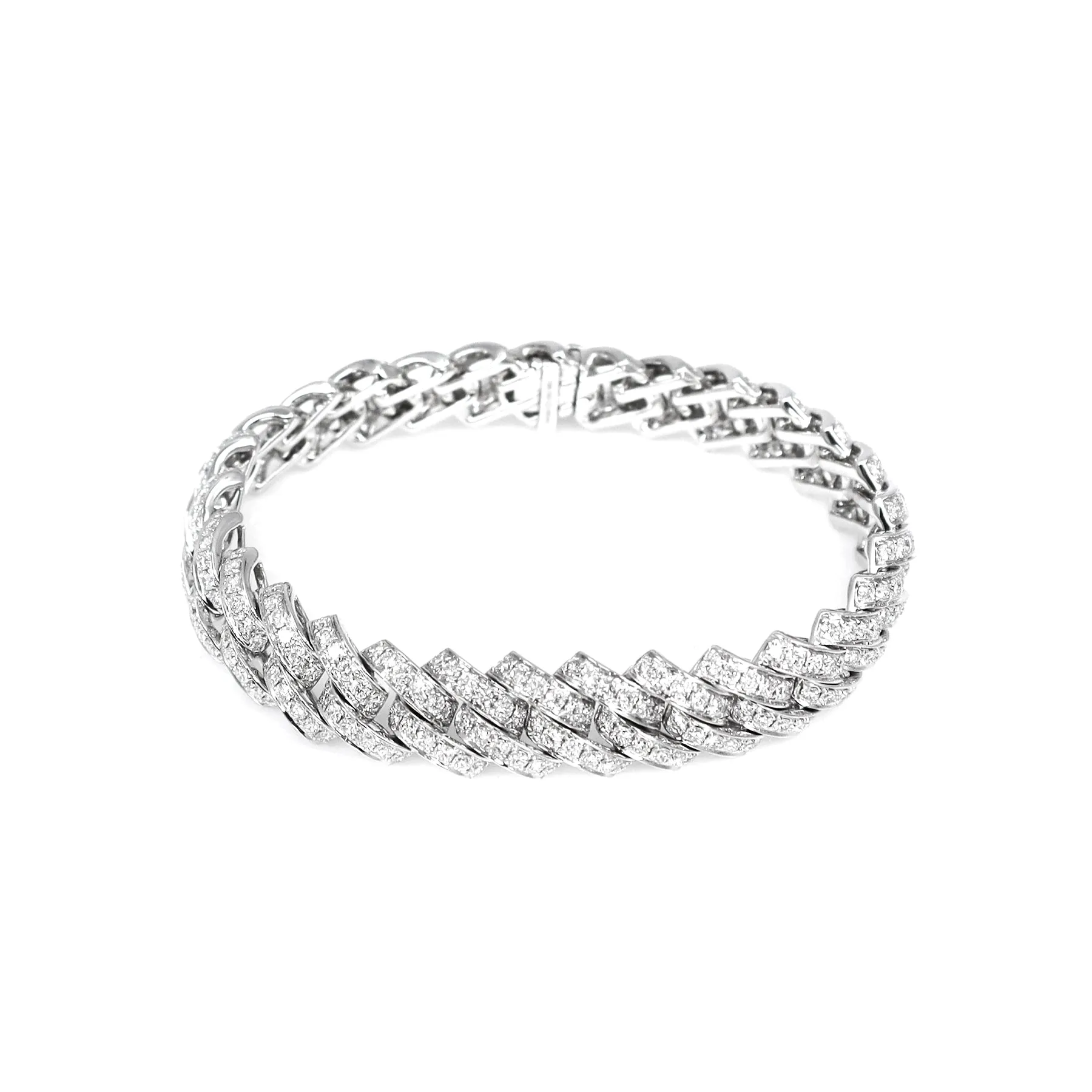 18K White Gold Tdw. 8.60CT Diamond Bracelet - 20729608