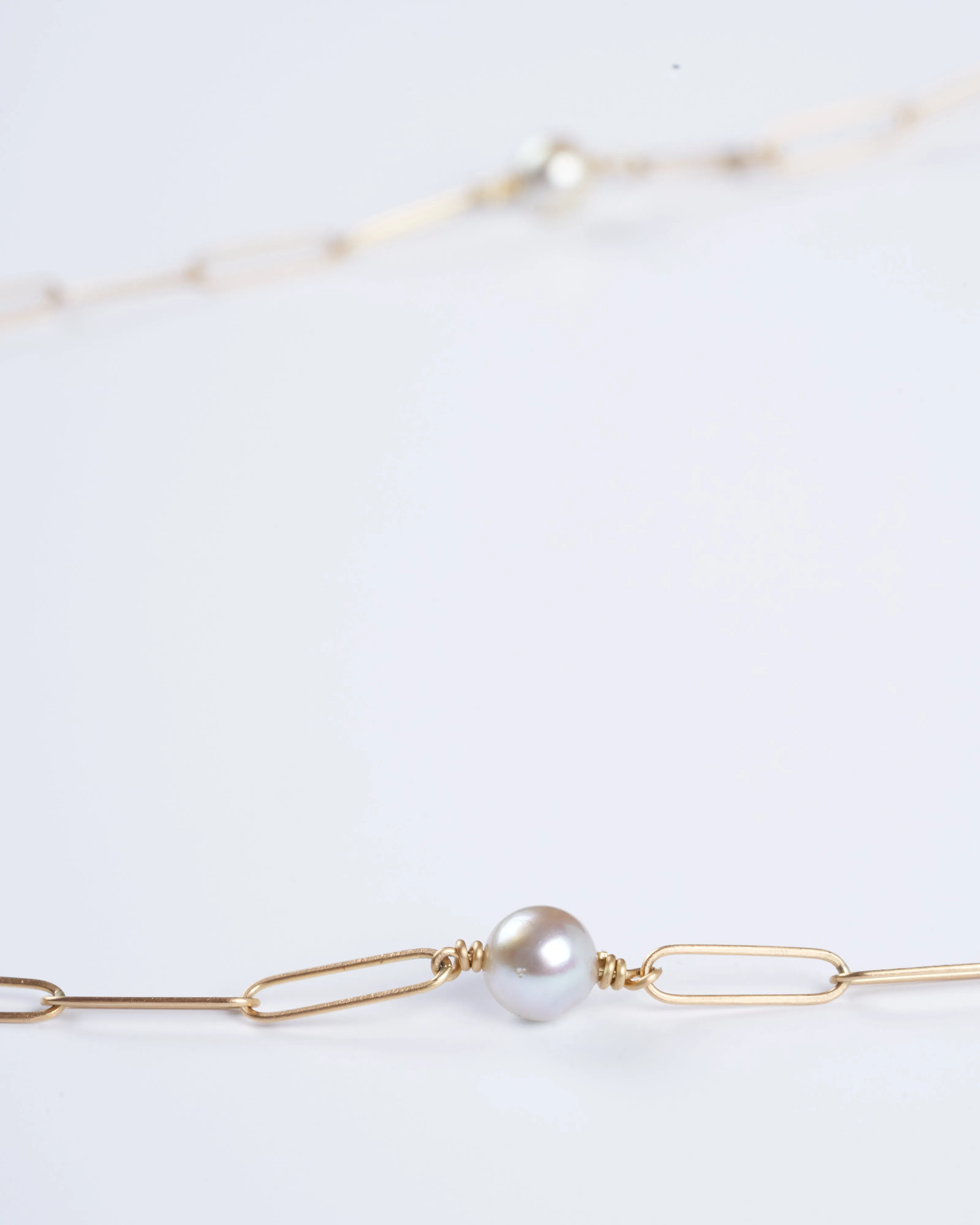 18k yellow gold popsicle chain with akoya pearls and diamonds