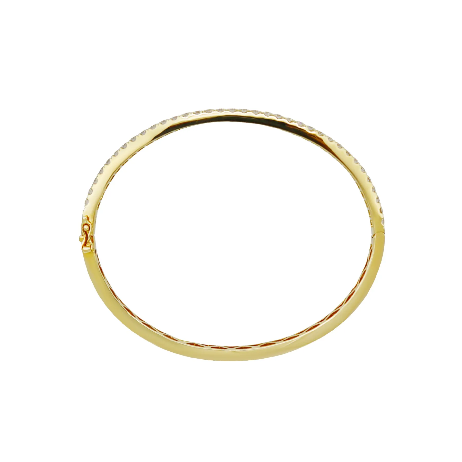 18K Yellow Gold Tdw. 1.73ct Diamond Bangle - 20728960