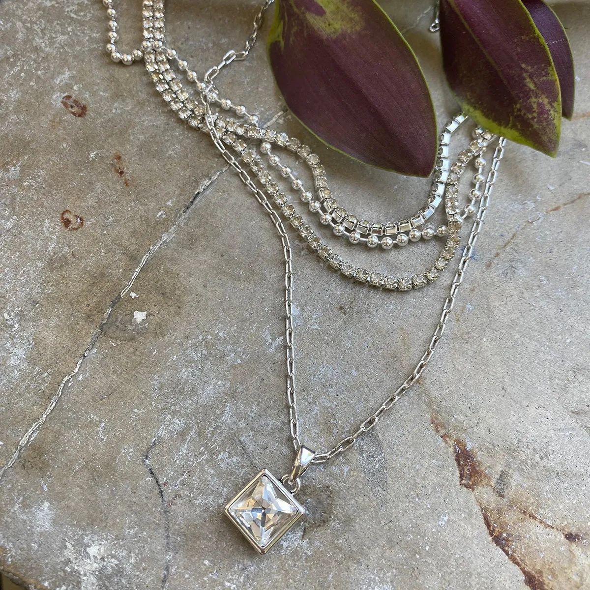 2018-1126 Statements Necklace Silver