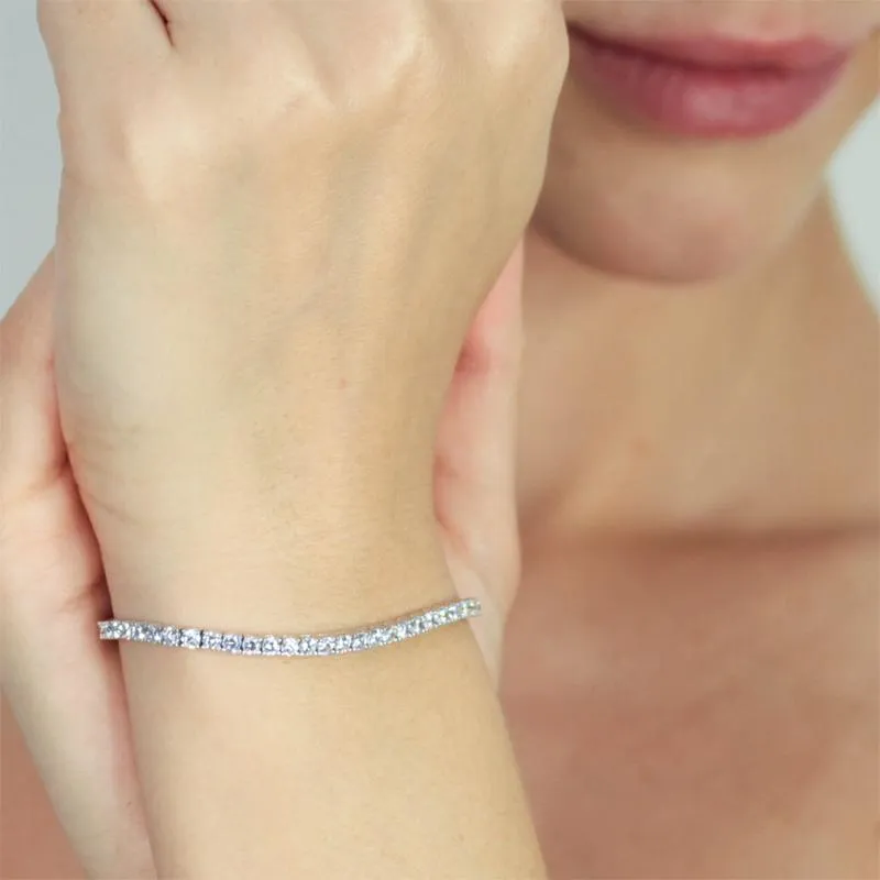 3.05ct eq. Brilliant Round Tennis Bracelet