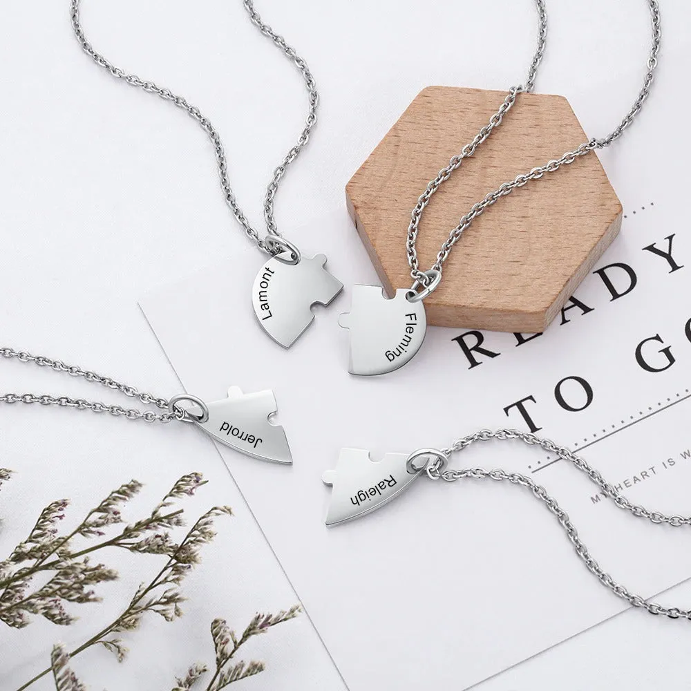 4pcs/Set Personalized Heart Mothers Day Necklace With Birthstones Mom Jewelry Gift For Mom Grandma Wife HT