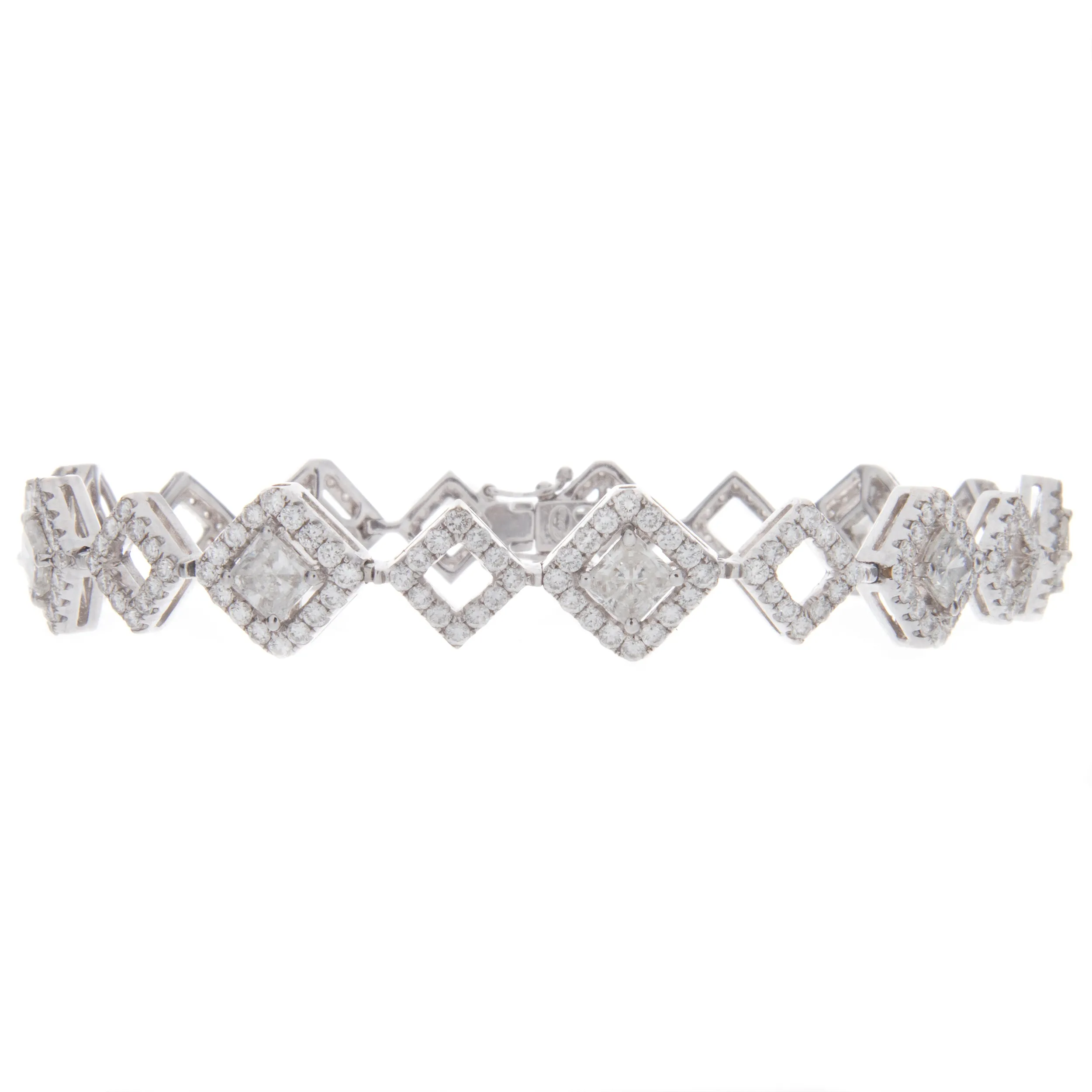 5.8ct 18k White Gold Diamond Bracelet