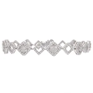5.8ct 18k White Gold Diamond Bracelet