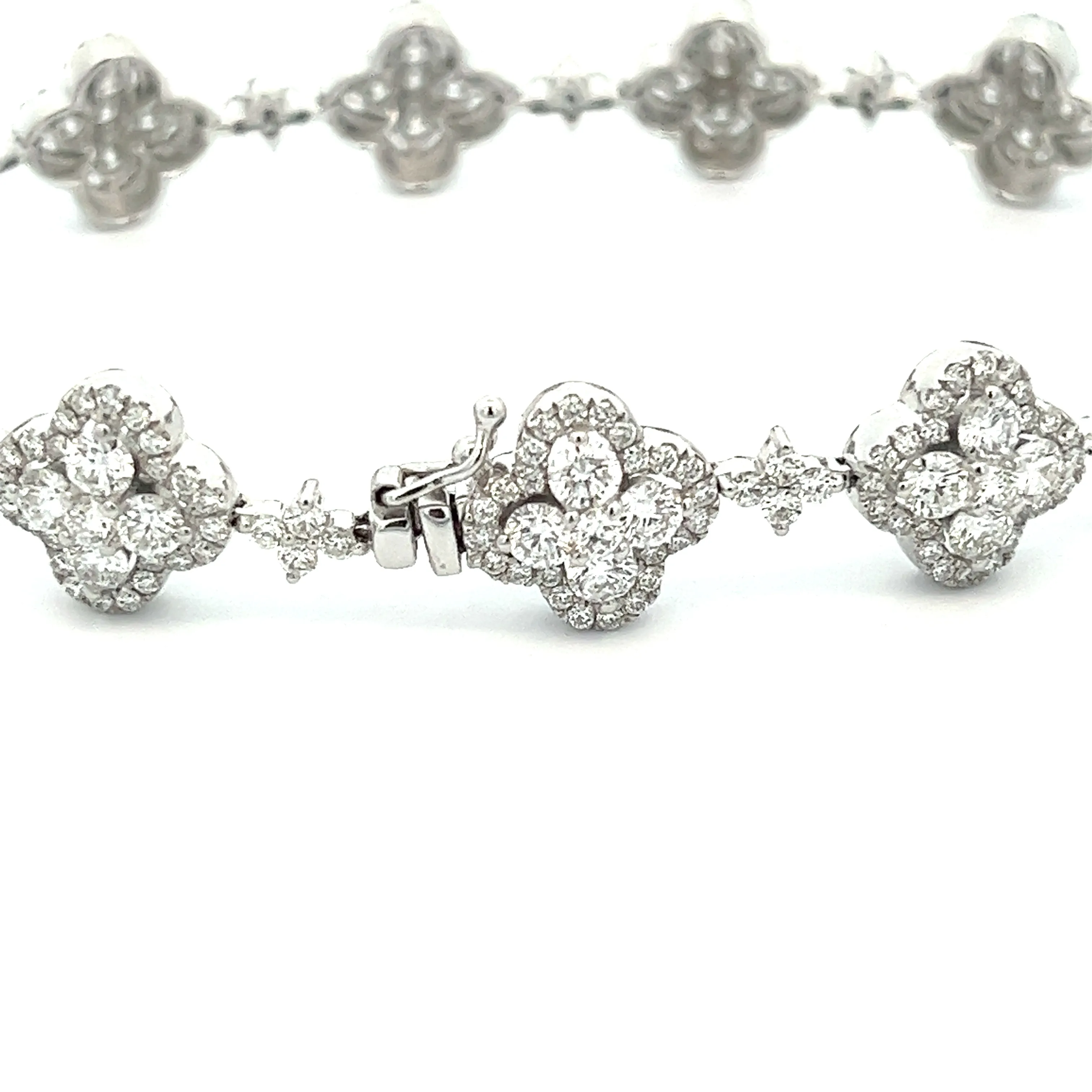 6.55ct 18k White Gold Diamond Bracelet