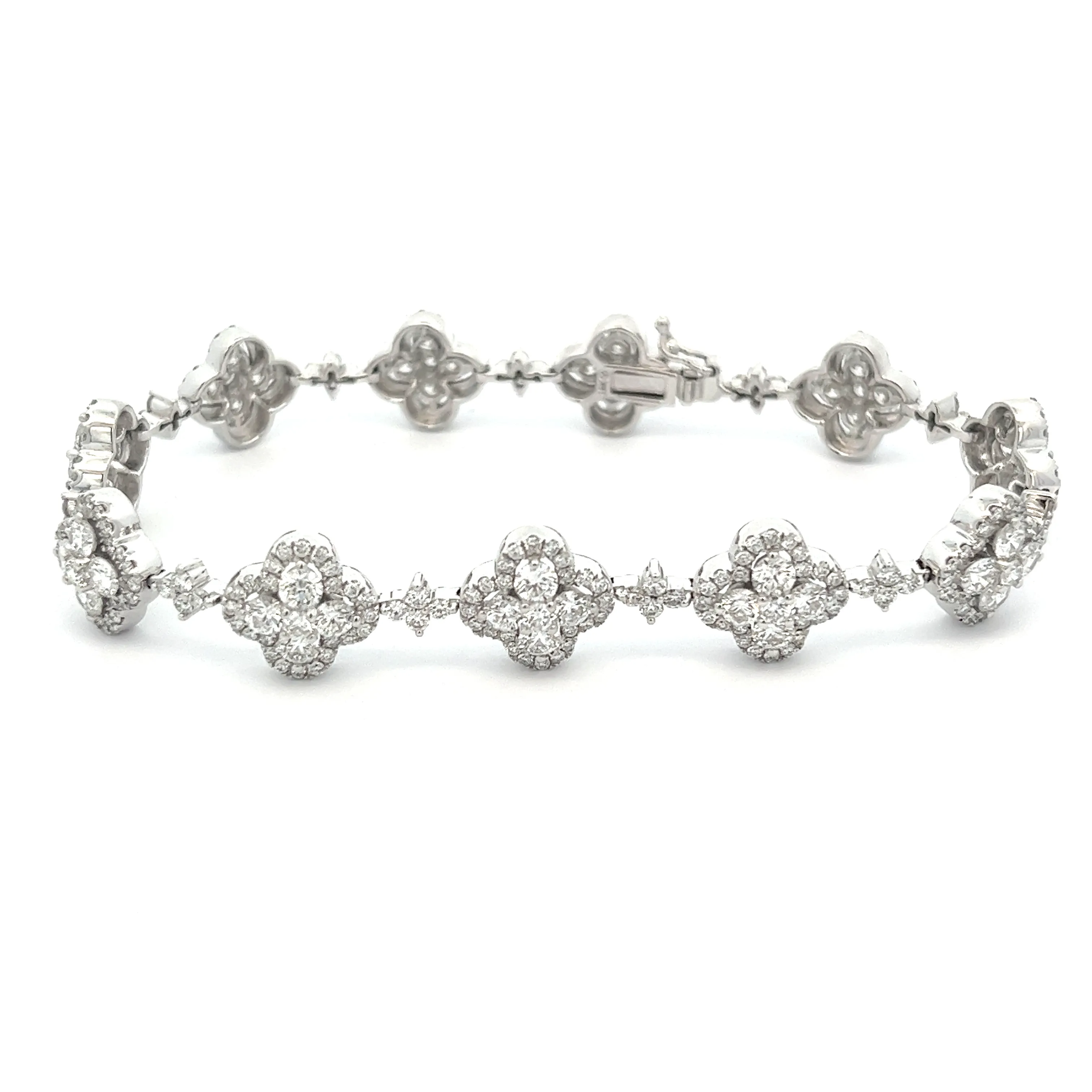 6.55ct 18k White Gold Diamond Bracelet