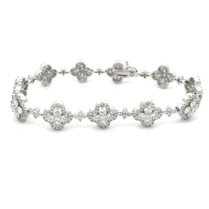 6.55ct 18k White Gold Diamond Bracelet