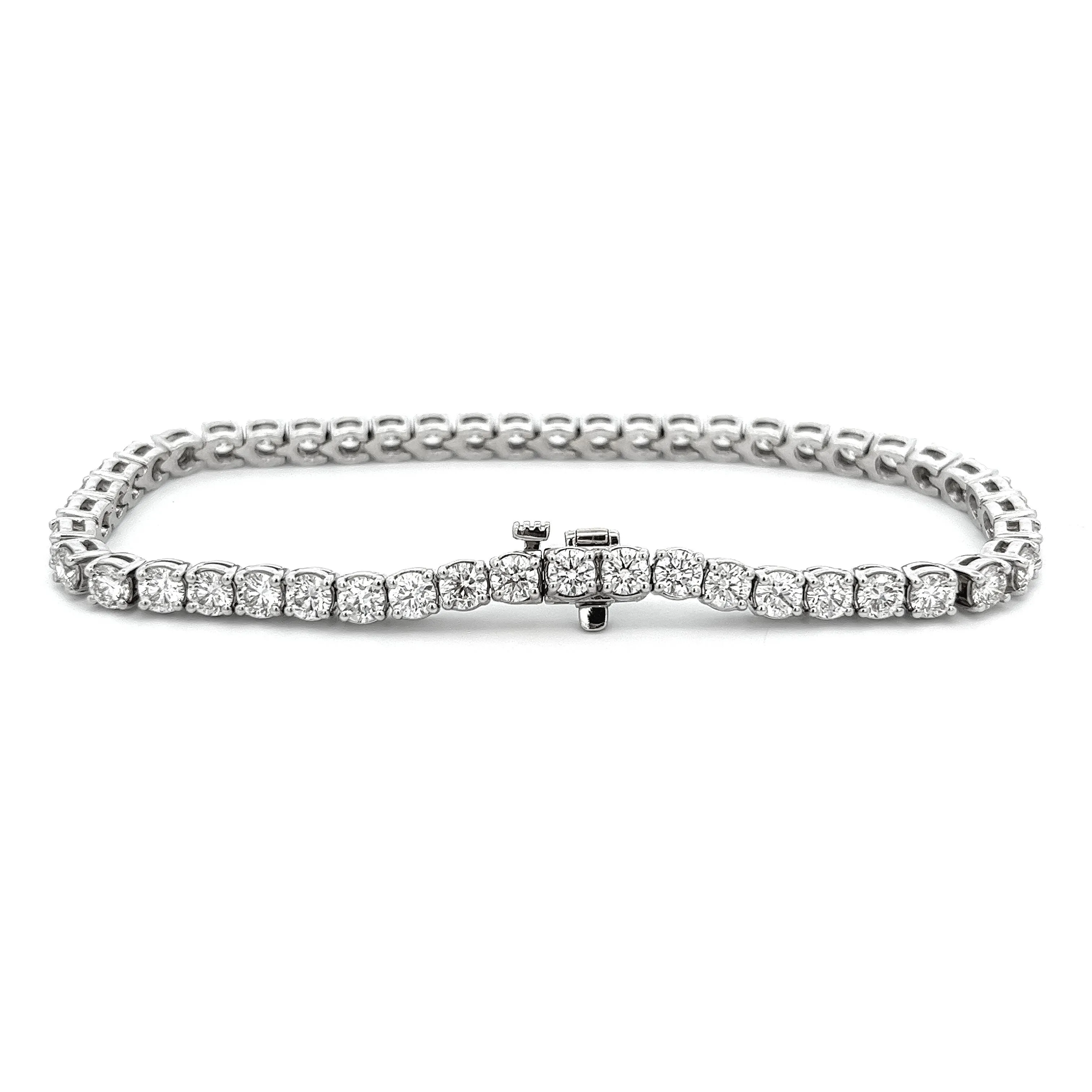 6.71ct 14k White Gold Diamond Bracelet