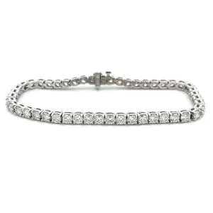 6.71ct 14k White Gold Diamond Bracelet