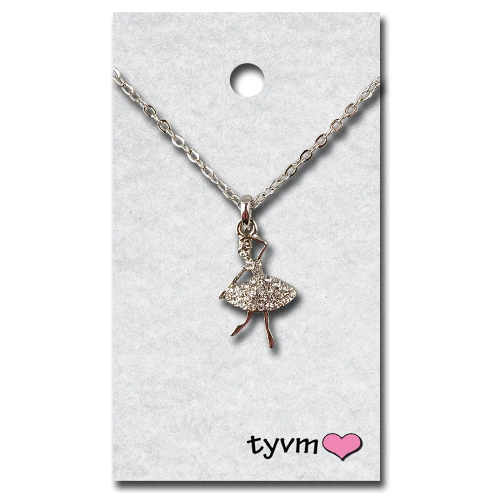 79820 Crystal Silver Ballerina Necklace
