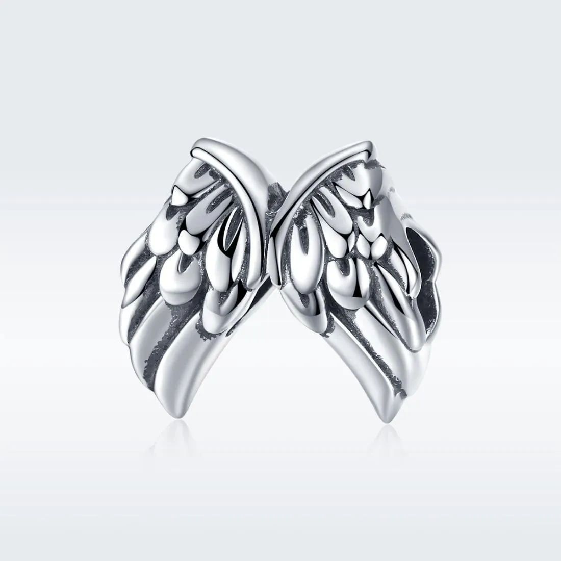 925 Sterling Silver Angel Wing Beads For Diy Bracelets Style - Bead