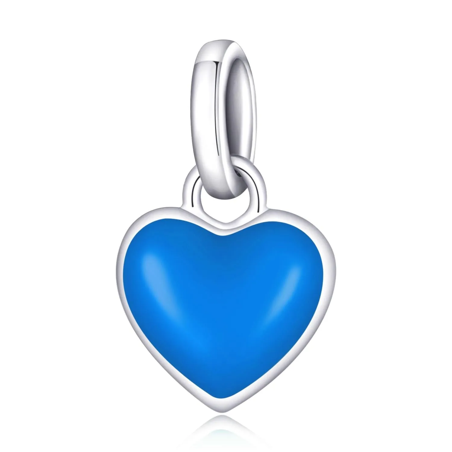 925 Sterling Silver Heart Pendant For Diy Bracelets & Necklaces