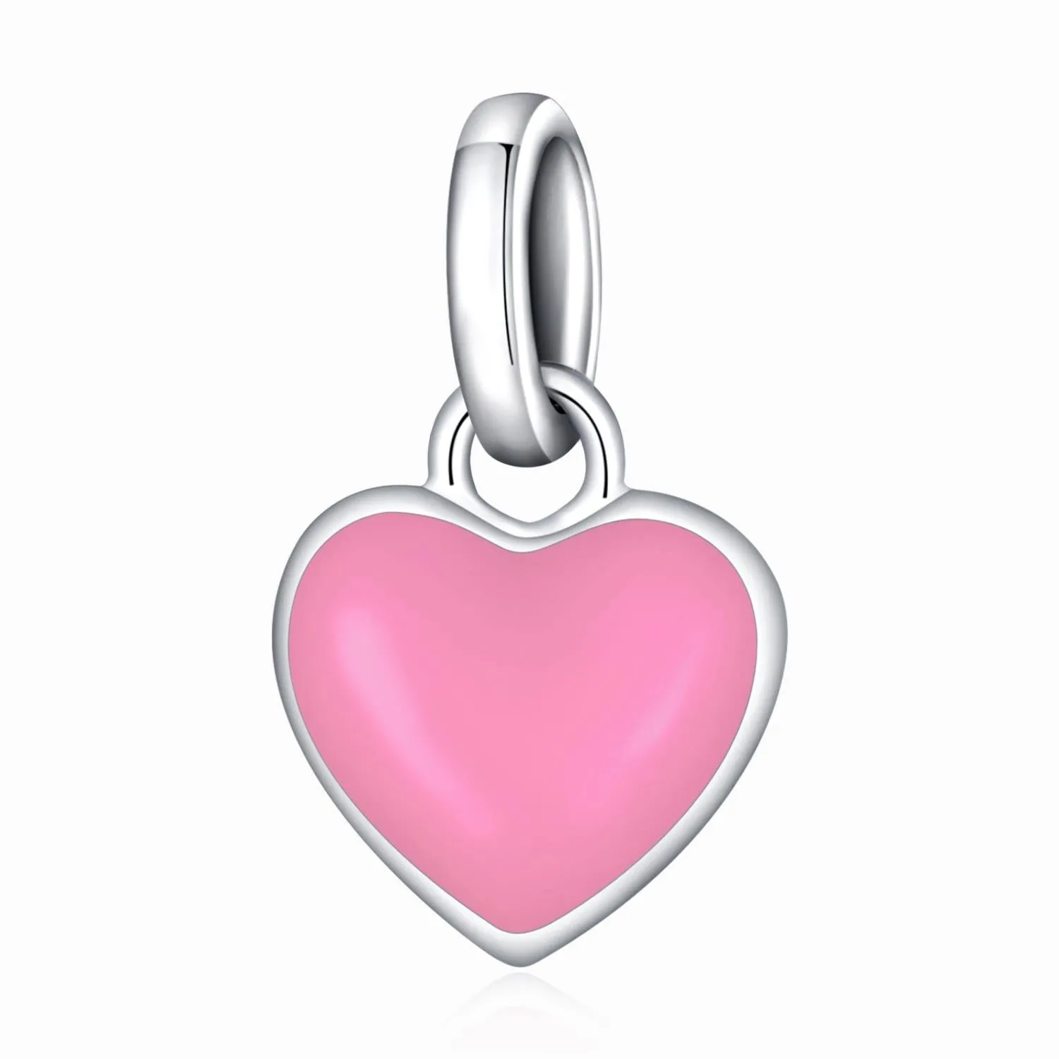 925 Sterling Silver Heart Pendant For Diy Bracelets & Necklaces