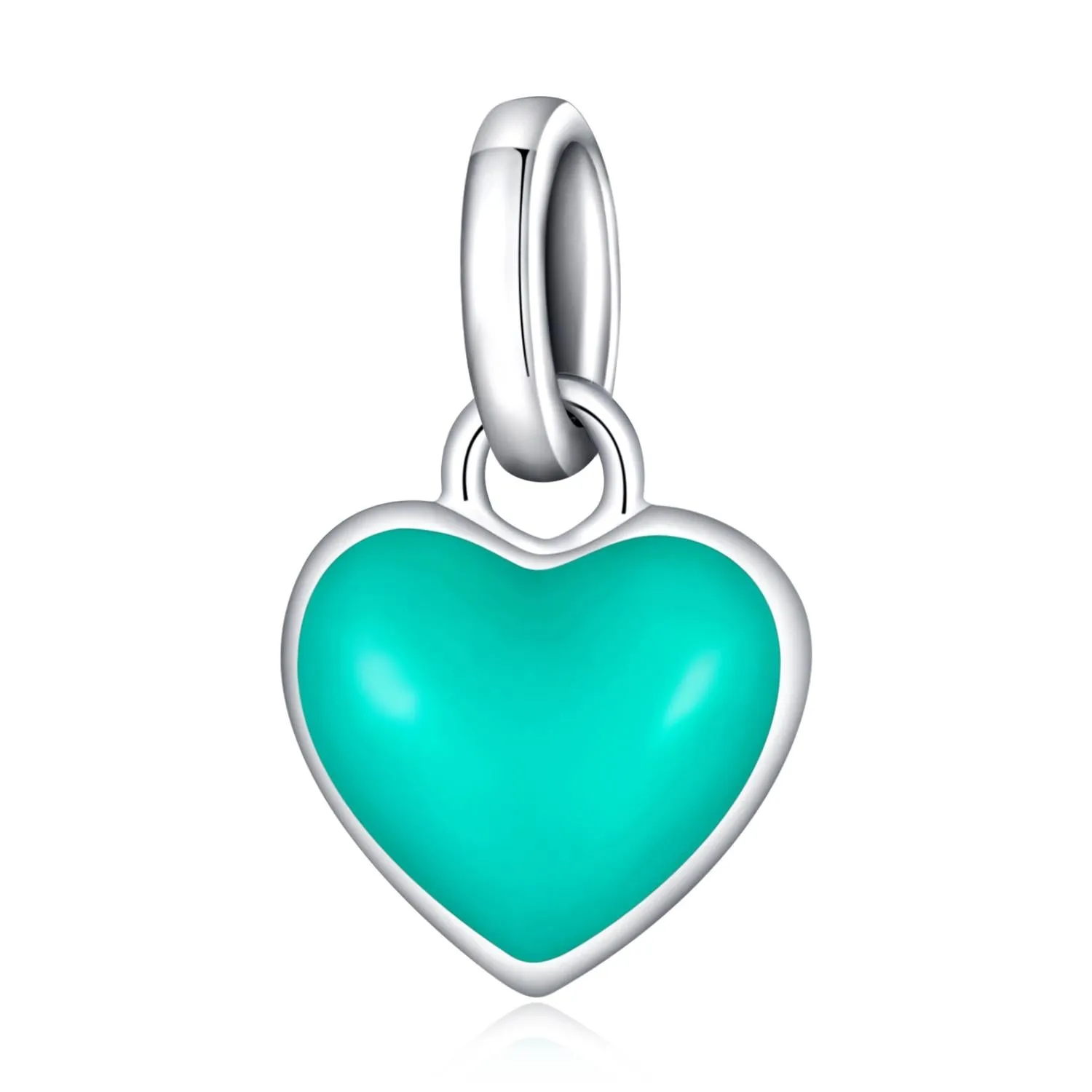 925 Sterling Silver Heart Pendant For Diy Bracelets & Necklaces