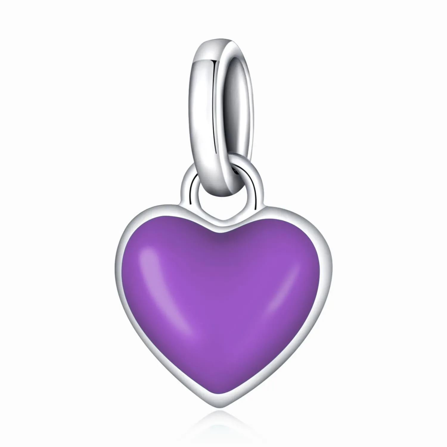 925 Sterling Silver Heart Pendant For Diy Bracelets & Necklaces