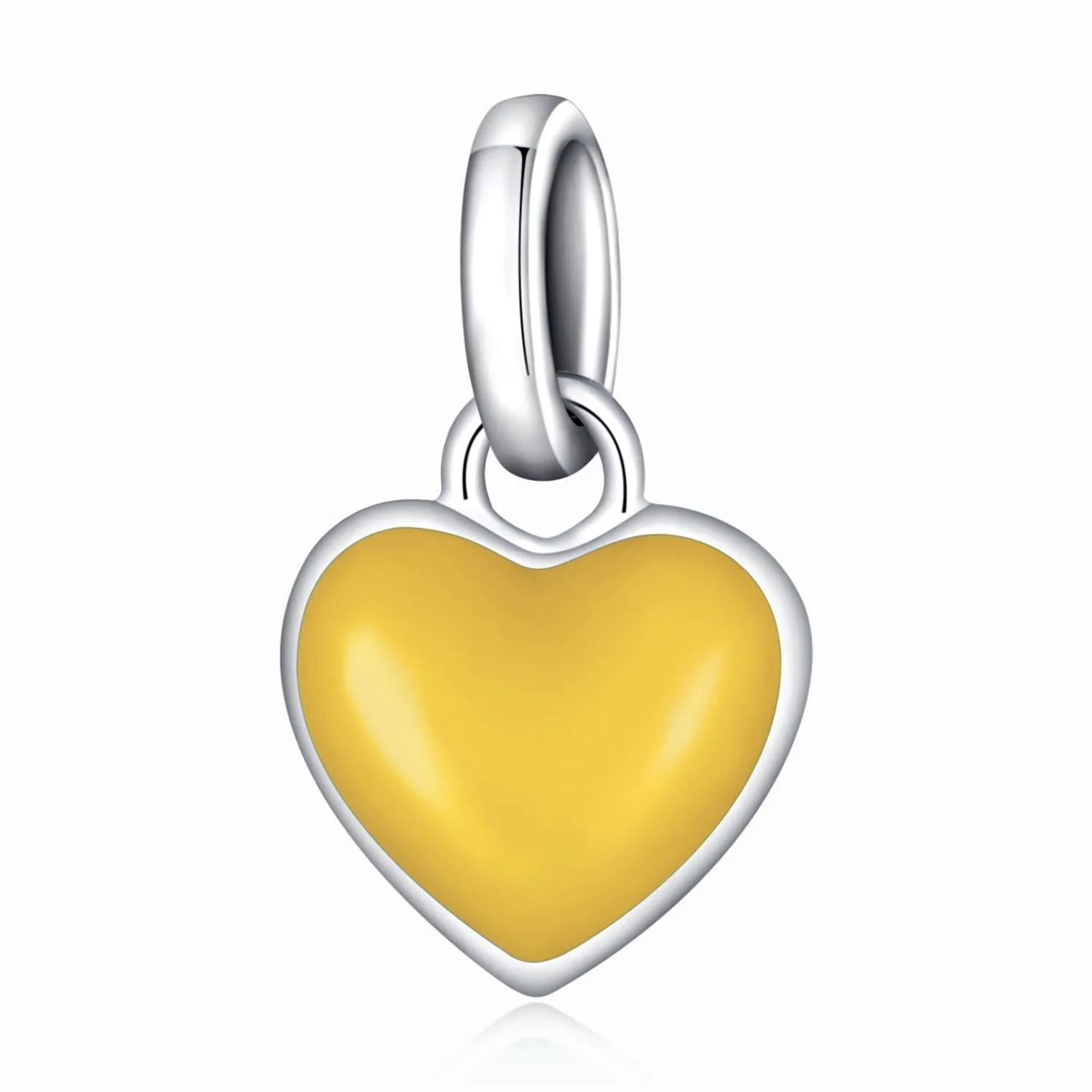 925 Sterling Silver Heart Pendant For Diy Bracelets & Necklaces