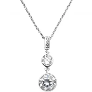 Acotis Silver Pendant Rhodium Plated Zirconia On Chain G3320