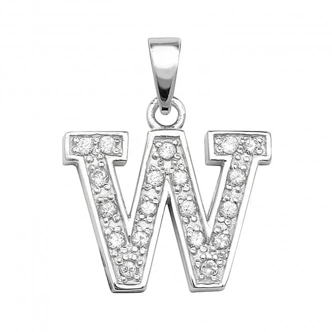 Acotis Silver Pendant Zirconia Set Initial G6124/W