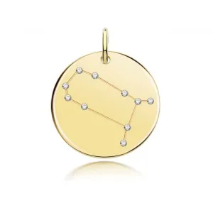 Acotis Silver Zodiac Constellation Gemini Gold Plated G61104GP