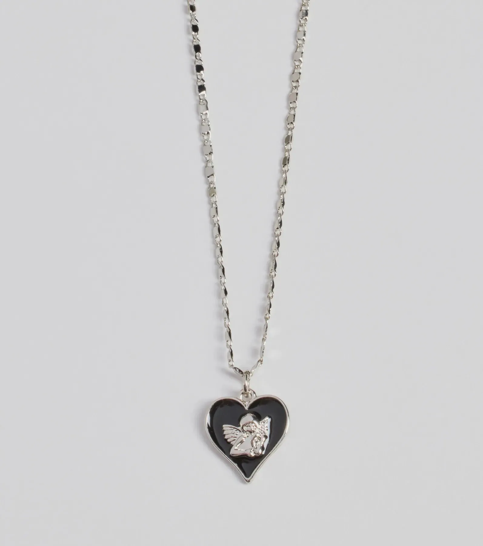 Adorable Vibe Angel Heart Charm Necklace