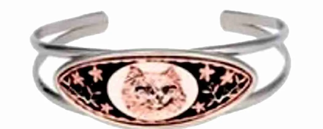 All Copper Bracelet Hand Made Cat Kittens