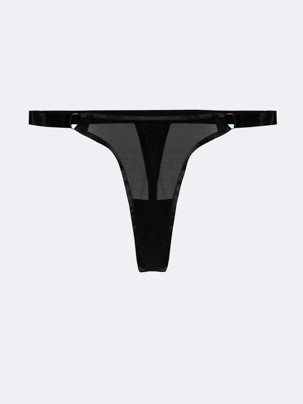 Ayla Sheer Mesh Strappy Thong