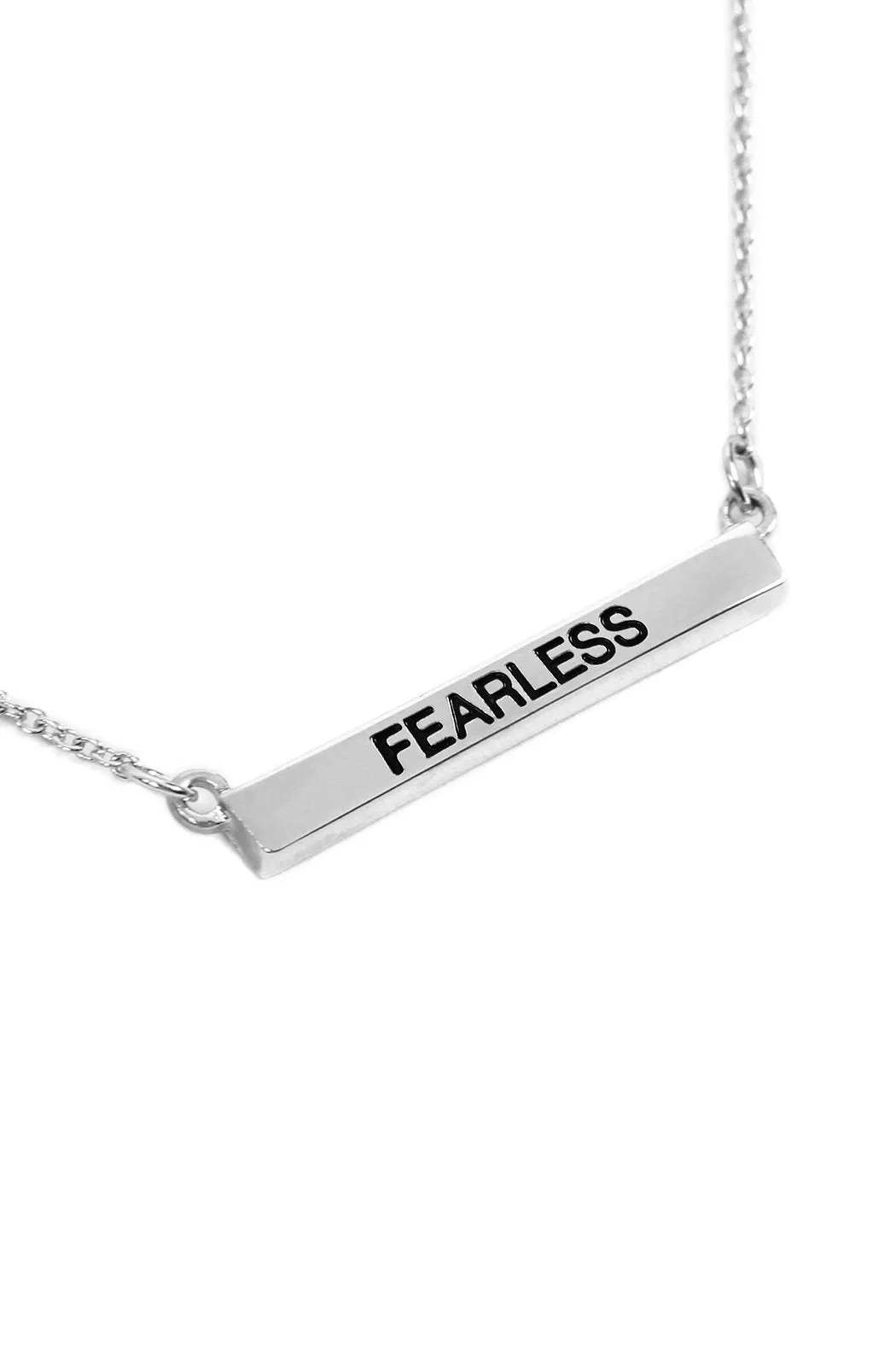 B3n2162fe - "Fearless" Chain Metal Bar Necklace