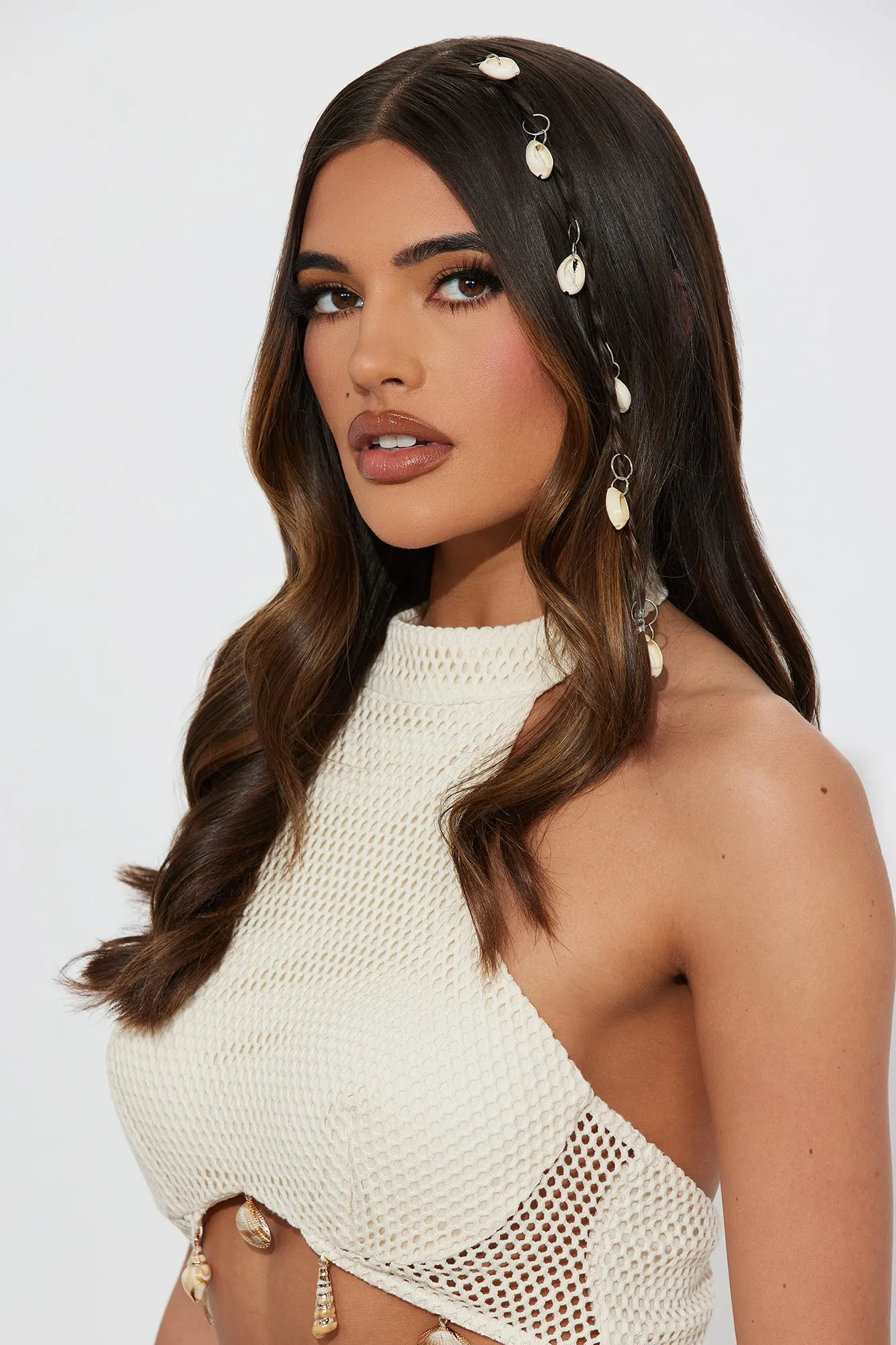 Bahama Beach Babe 6 Piece Hair Ring Set - Ivory