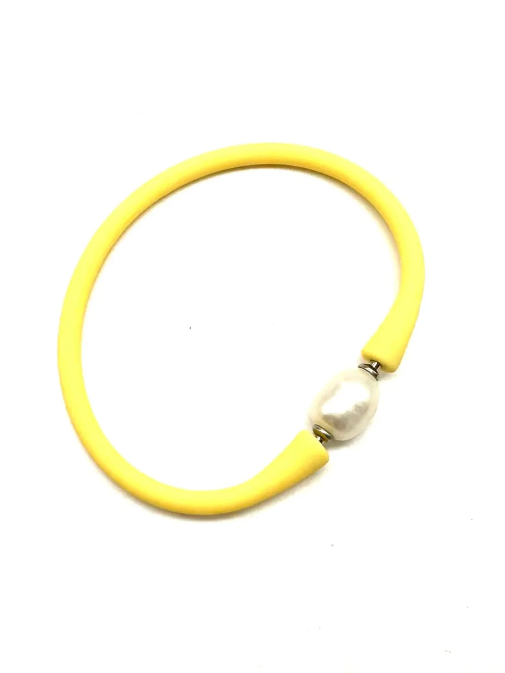 Bali Freshwater Pearl Silicone Bracelets