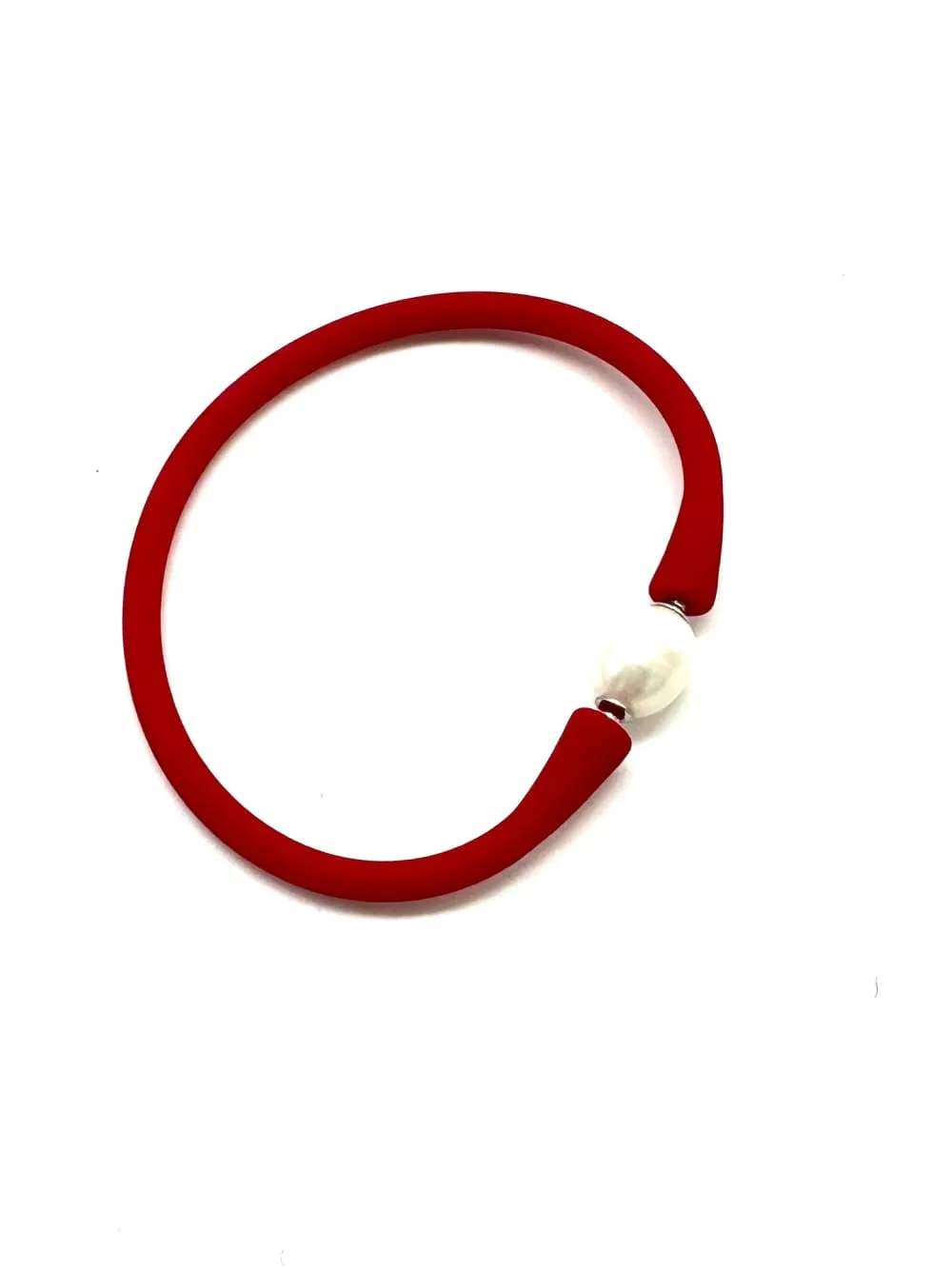 Bali Freshwater Pearl Silicone Bracelets