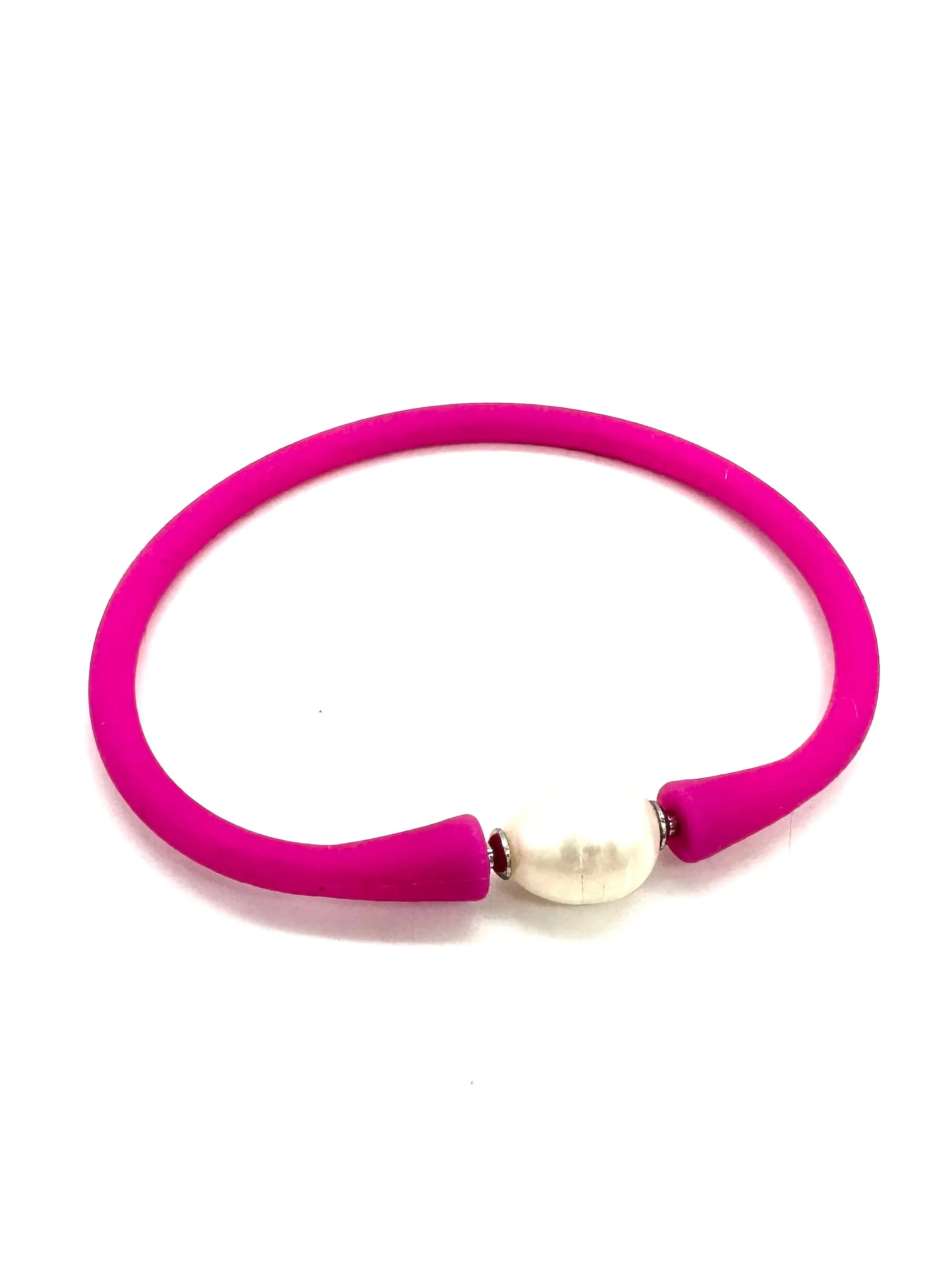Bali Freshwater Pearl Silicone Bracelets