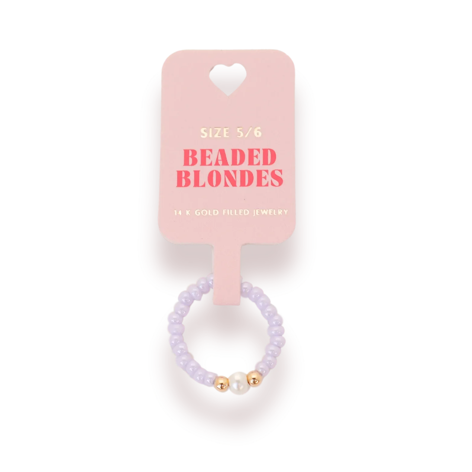 Beaded Blondes ‘Pastel Luster Lilac Pearl Ring’