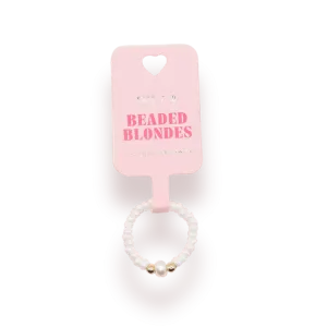 Beaded Blondes ‘Pastel White Pearl Ring’