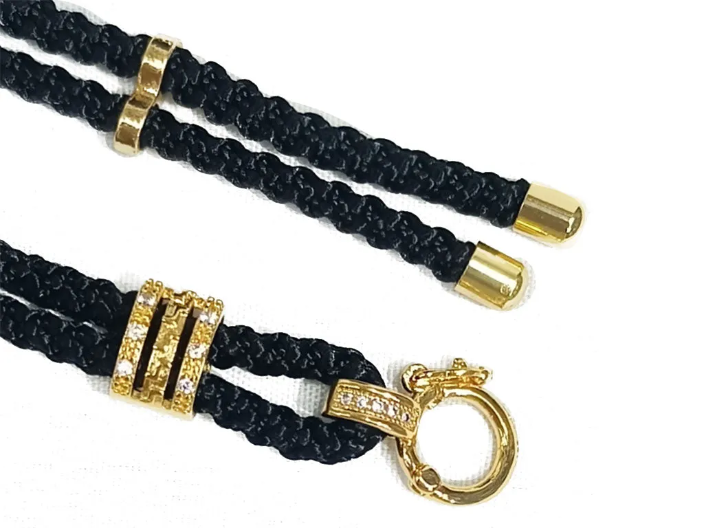 Black & Golden Dual Design 06 Jewelry Making Chain with Charms