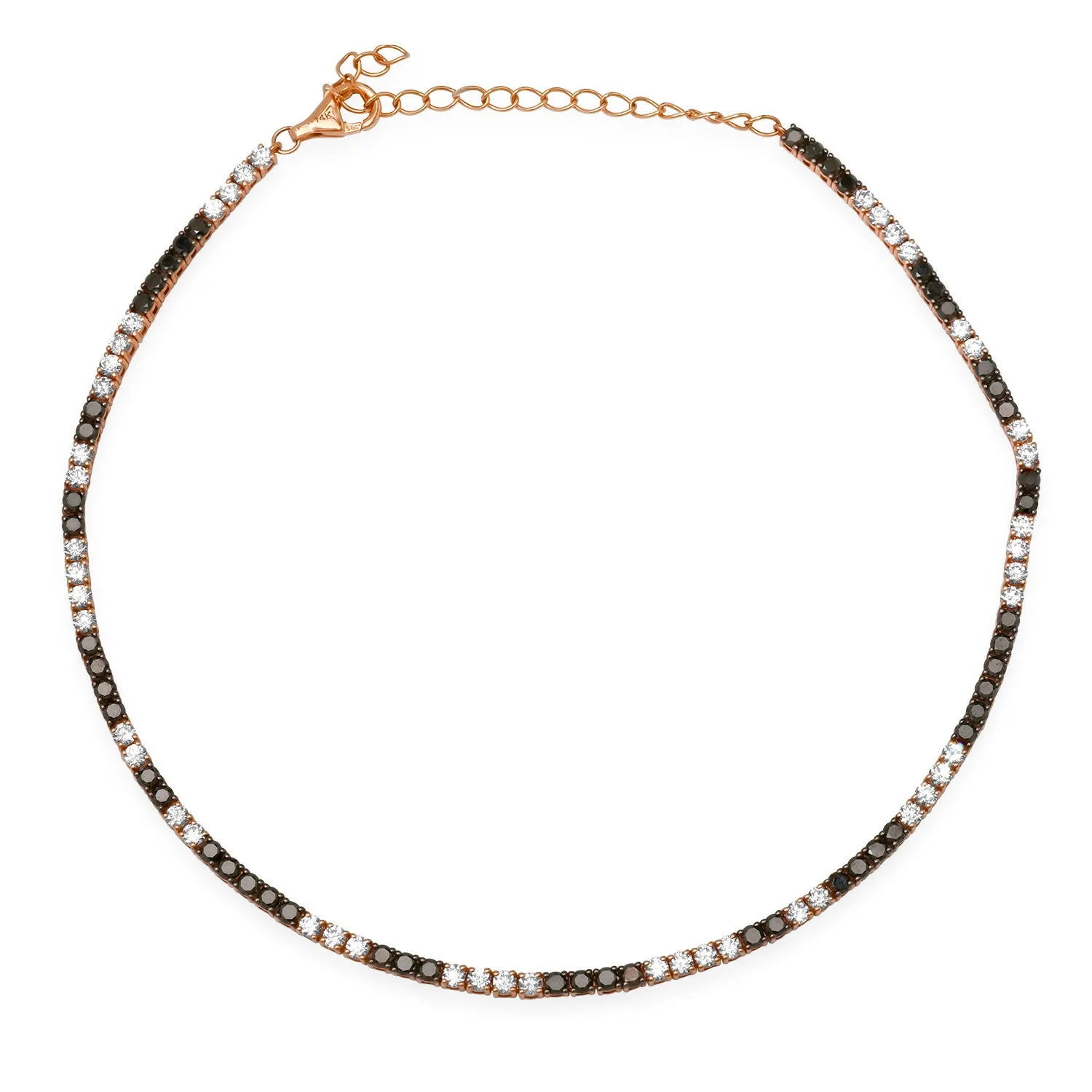 Black & White Diamond Dream Tennis Necklace