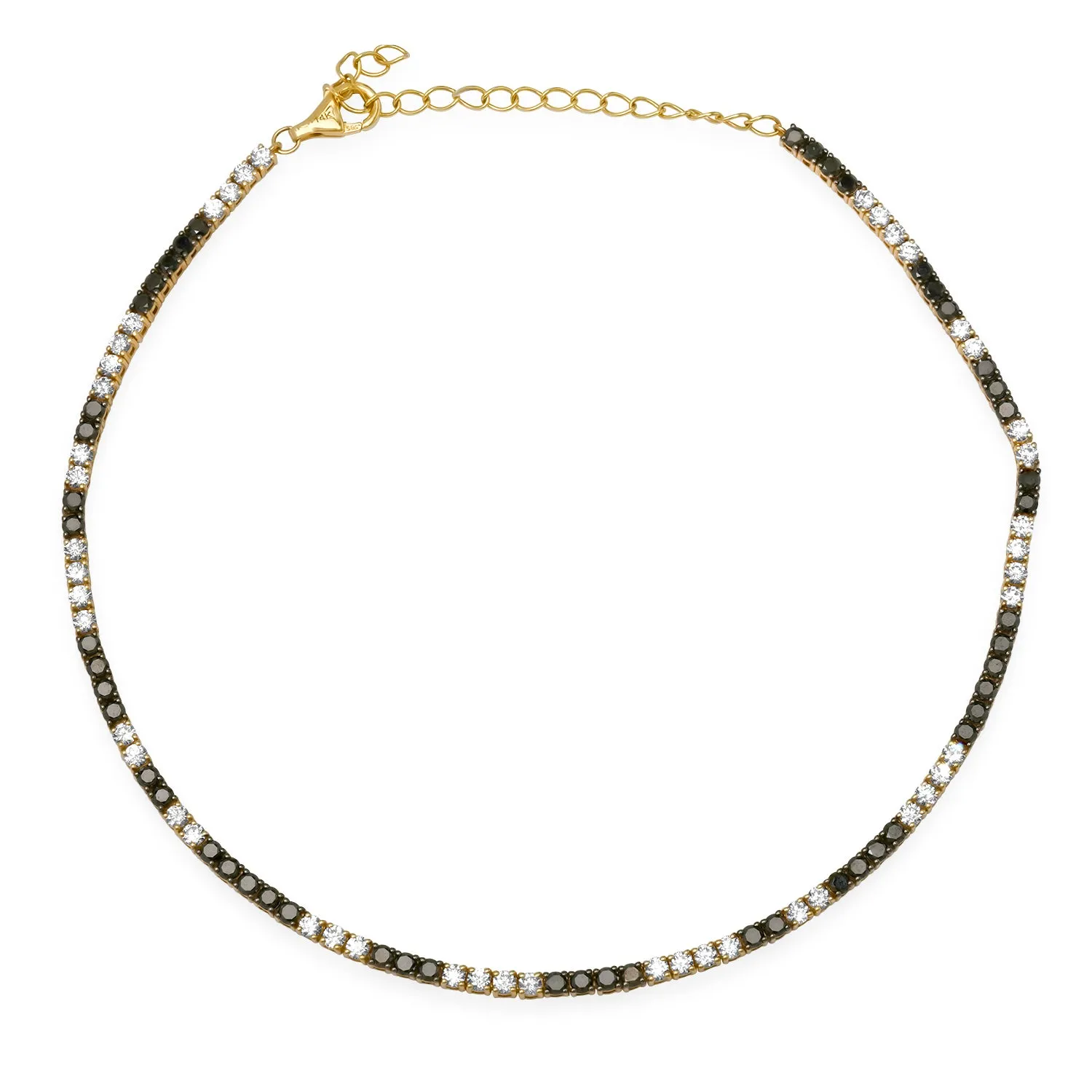 Black & White Diamond Dream Tennis Necklace