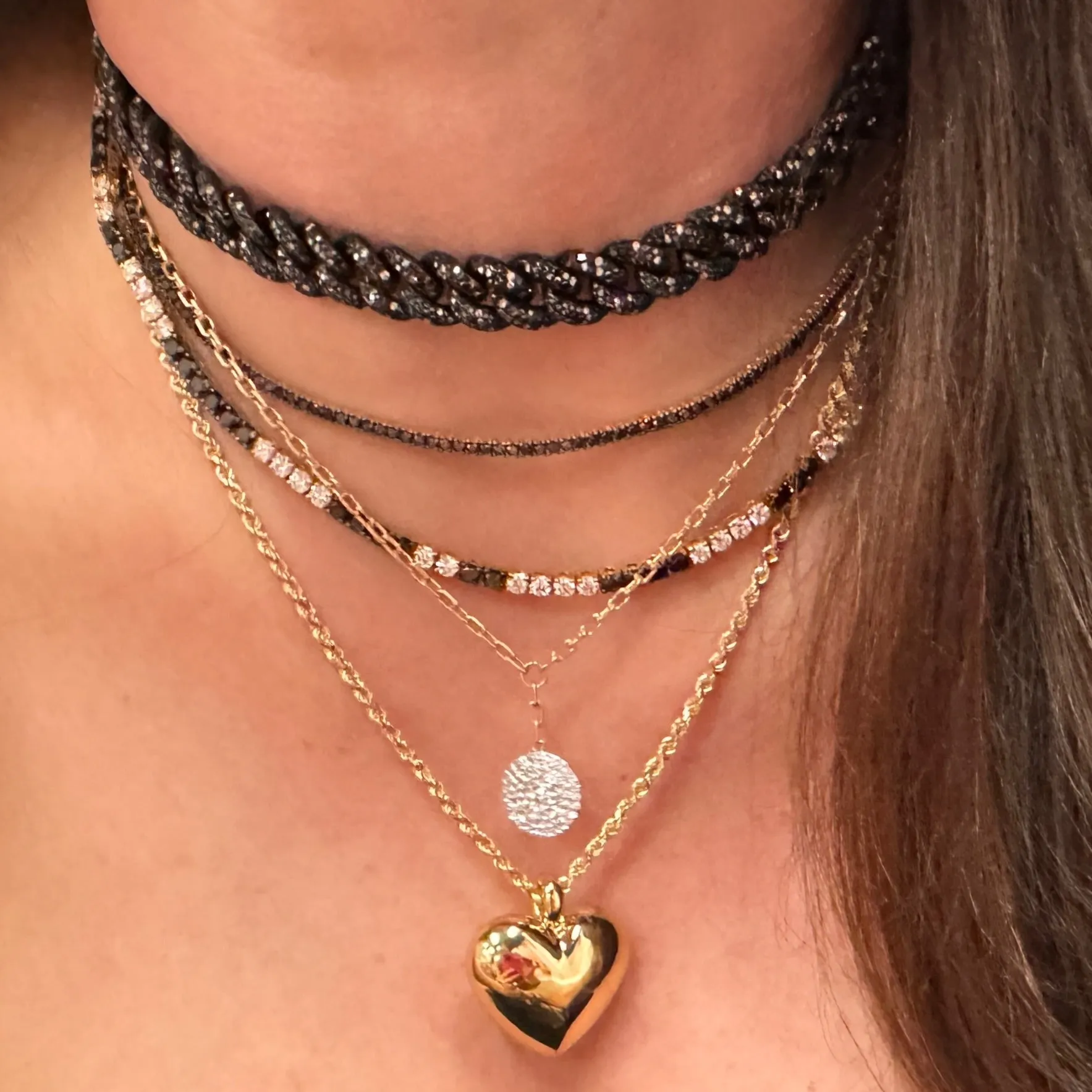 Black & White Diamond Dream Tennis Necklace
