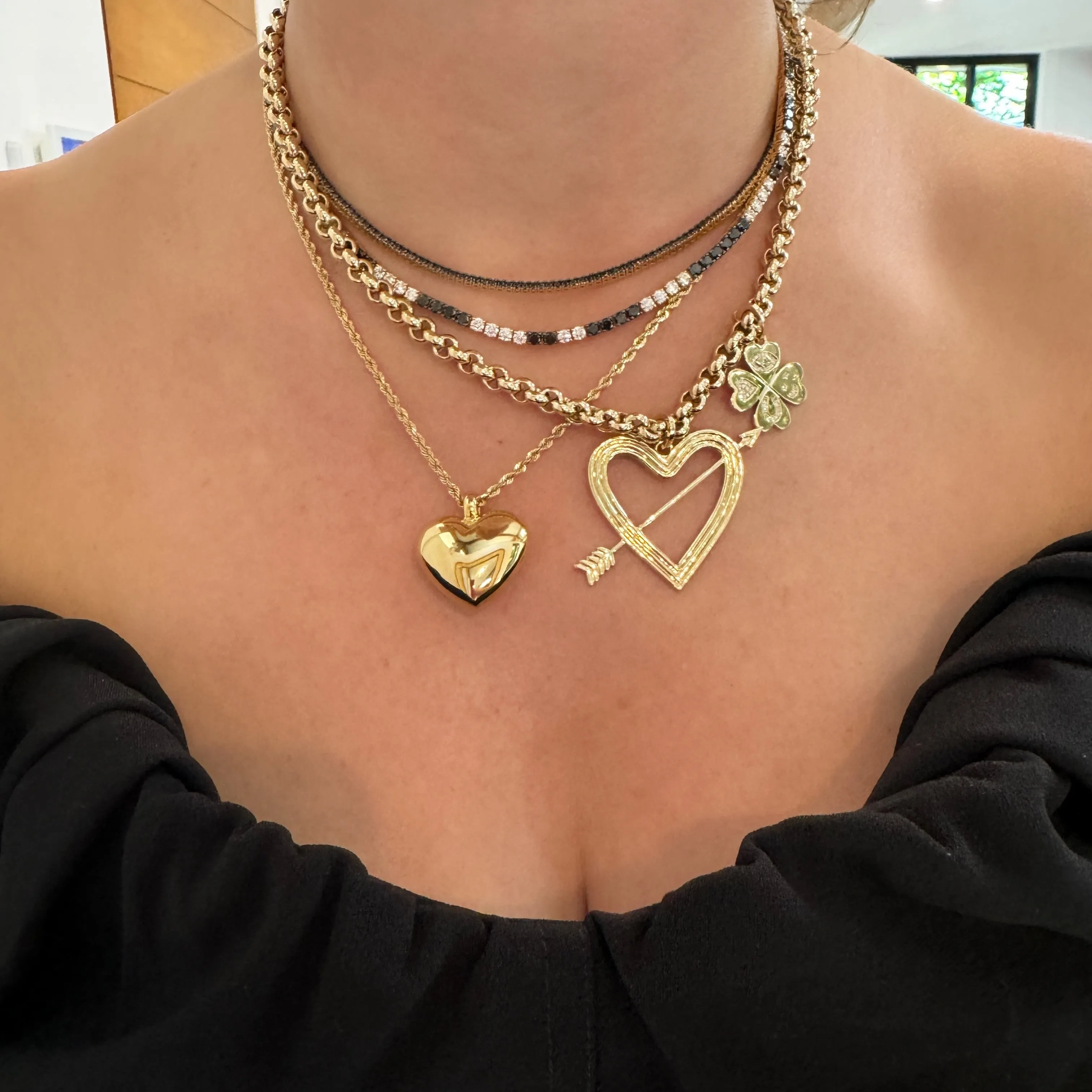 Black & White Diamond Dream Tennis Necklace
