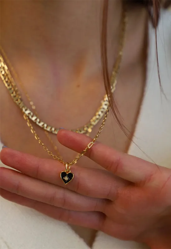 Black Heart Necklace