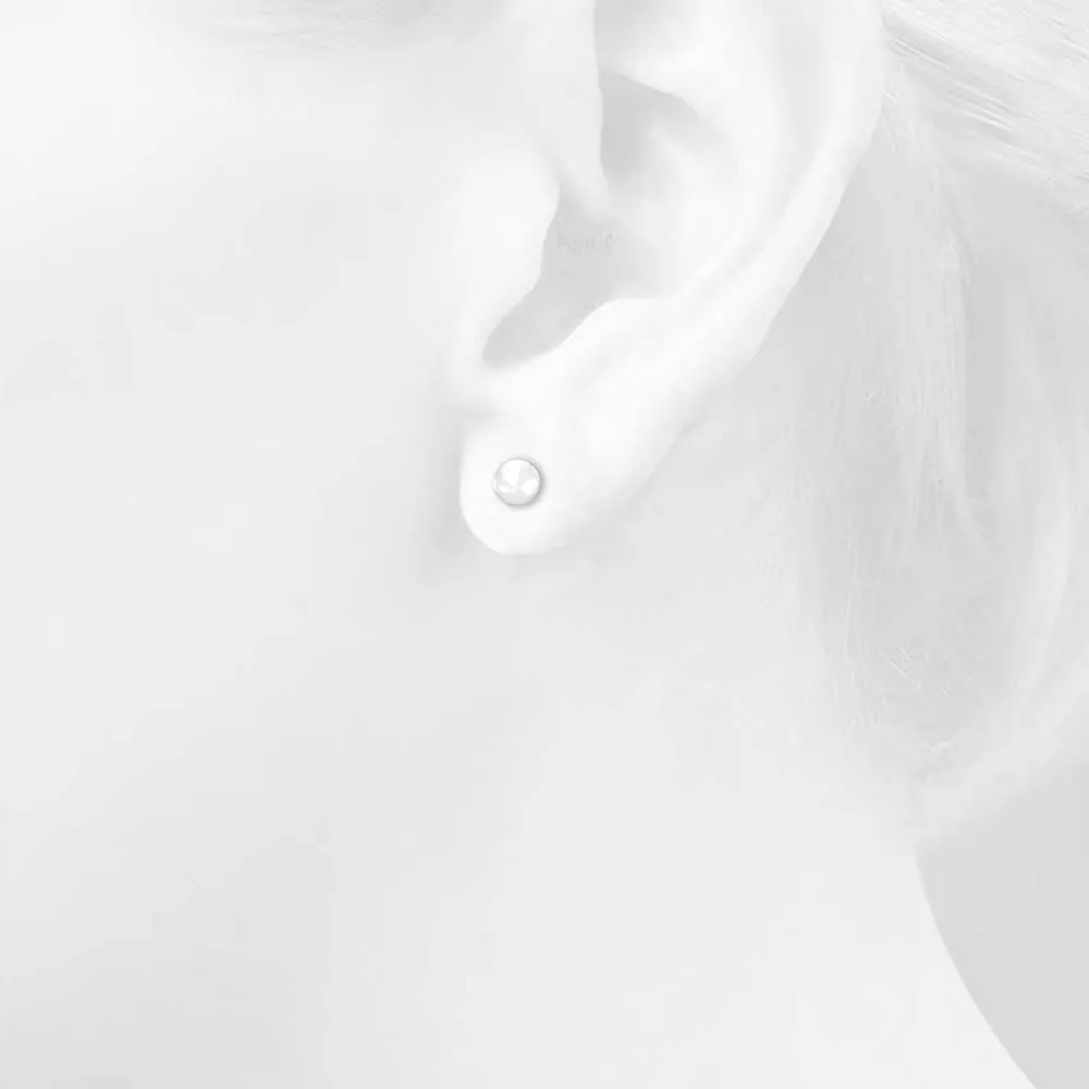 Boxed 2 Pairs White Gold Layered Pearl Drop Earrings Set Embellished with SWAROVSKI Pearls