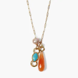 Castillo Charm Necklace in Turquoise Mix