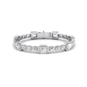 Chelsea Emerald Cut Moissanite Bracelet