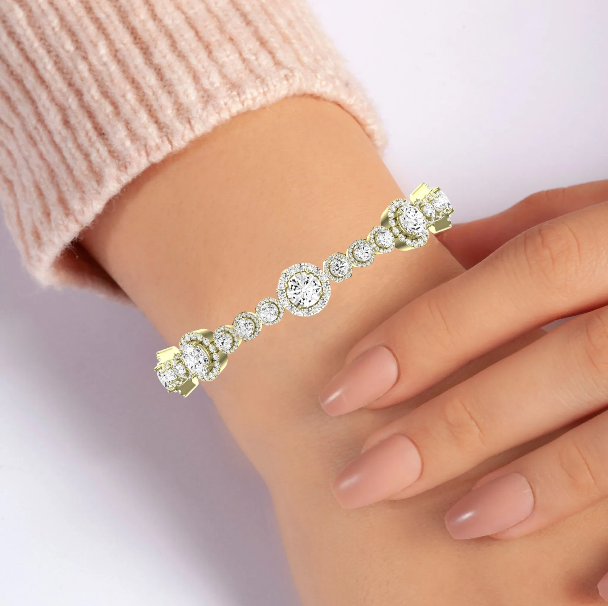 Chelsea Round Cut Diamond Bracelet