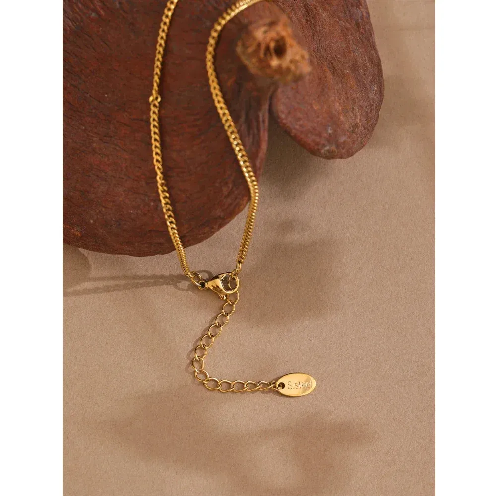 Cherry Necklace Fashion Chic Cherry Chain Gold Color Necklace Gift 18k Waterproof Jewelry