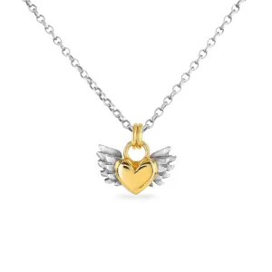 Chubby Winged Heart Necklace