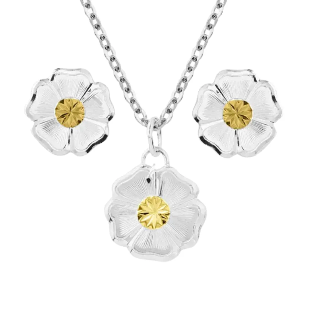 Classic Flowers Jewelry Set By Montana Silversmiths JS5674